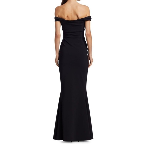 Chiara Boni La Petite Robe Radoslava Off The Shoulder Bodycon Gown Size 10 - Picture 4 of 11